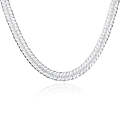 Lucky Silver - Silver Designer 10mm  Curb Chain Necklace 51cm - LOCAL STOCK - LSN005M