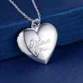 Lucky Silver - Silver Designer Heart "I Love You" Locket Necklace - LOCAL STOCK - LSN1352