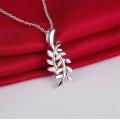 Lucky Silver - Silver Designer Delicate Leaf Necklace -  LOCAL STOCK - LSN168