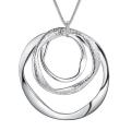 Lucky Silver - Silver Designer Three Ring Necklace - LOCAL STOCK - LSN200