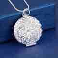 Lucky Silver - Silver Designer Round Filigree Locket Necklace - LOCAL STOCK - LSN734