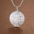 Lucky Silver - Silver Designer Round Filigree Locket Necklace - LOCAL STOCK - LSN734