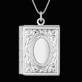 Lucky Silver - Silver Designer Locket Book Necklace - LOCAL STOCK - lSN739