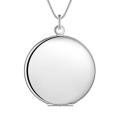 Lucky Silver - Silver Designer Smooth Round Locket Necklace - PUT A PHOTO INSIDE - LOCAL STOCK - ...