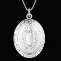 Lucky Silver - Silver Designer Oval Locket Necklace - LOCAL STOCK - LSN741