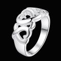 Lucky Silver - Silver Designer Cross Heart Ring - LOCAL STOCK - LSR237-8