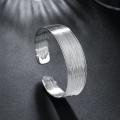 Lucky Silver - Silver Designer Wire Open Cuff Bangle - LOCAL STOCK - LSB023