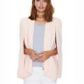 Women's Lovely White Notched Solid Blazer - S / BLACK