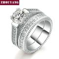 White Gold Plated Luxury Ring - 9