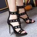 Elegant stylish black pumps shoes - 38 / Black