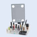 4 Lights Acrylic Makeup Organizer Lipstick Storage with Sensor Switch