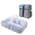 2-in-1 Baby Bed And Bag With Net - Grey