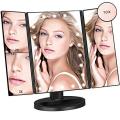 Trifold Dimmable LED Magnifying Makeup Mirror