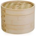 Oriental Bamboo Steamer 2 tier with Lid