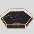 Serving Tray - Hexagon Marble Look 20cm