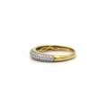 18K gold pav diamond ring.