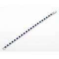 Swarovski Deluxe blue and colourless tennis bracelet.