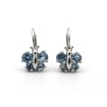 18K gold blue topaz butterfly earrings.