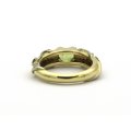 18kt gold peridot and diamond ring.