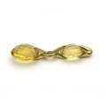 18K gold citrine and diamond pendant by Kiara.
