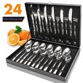 24 Piece Stainless Steel Cutlery Set In Box