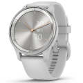 Silver Stainless Steel Bezel With Mist Grey Case & Silicone Band