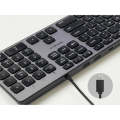 Macally Ultra Slim USB-C Keyboard (Gray) - New