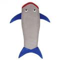 Shark Tail Kids Blanky Grey and Blue