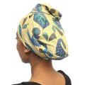 Ladies Ethnic Doek Scarf Traditional Cultural Fashion Cream Blue