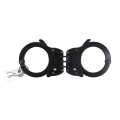 Black Gold Line Police Grade Handcuffs with Pouch