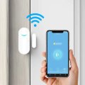 WiFi Wireless Door Window Sensor,TUYA Smart Alarm, Home Security Alarm System, Compatible with Al...