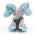 Peekaboo Elephant -  Blue & Grey