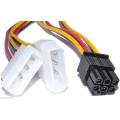 Dual Molex 4Pin To 6Pin Cable