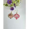 Floral Mismatched Pomegranate Earrings