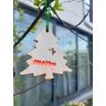 Christmas Tree Ornament with Merry and Star