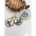 Blue Fynbos Blast& tiny white round Resin Jewellery