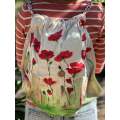 Poppy Meadow Wild Flower Painted Cotton Bag
