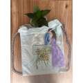 Flower Basket Hand Painted Cotton Bag