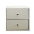 CUBEO Home Storage Cube - 1 Box With 2 Drawers | White
