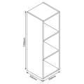CUBEO Home Storage Cube- 3 Box With Shelves| White