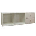 CUBEO Home Storage Cube-3 Box With 2 Drawers | White