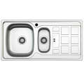 Parker Stainless Kitchen Sink |  AS106 Linen S/ Steel Sink 1 1/2 Bowl 1000X500Mm | Drop In