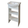 Denver Bathroom Furniture | Aperto Open Shelf Bathroom Vanity Cabinet | White finish | Floor Stan...