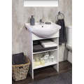 Denver Bathroom Furniture | Aperto Open Shelf Bathroom Vanity Cabinet | White finish | Floor Stan...