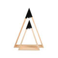 Triangular Wooden Mountain Storage Rack Set | Black