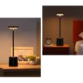 Rechargeable Metal Touch Table Lamp | Black