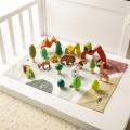 Montessori Wooden Forest Animal Scene with Map