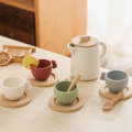 Wooden Silicone Afternoon Tea Set