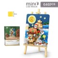 Painting Style Mini Building Blocks | Christmas Sleigh Car