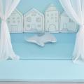 Playhouse with Curtain | Blue